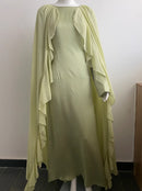 Bella Ruffled Cape Evening Dress