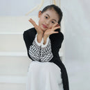 Palestinian Keffiyah Embroidered Open Abaya Cardigan for Girls