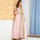 Floral Moroccan Kaftan Dress (3-Piece Set)