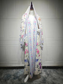 Persian Floral Print Open Abaya (With Matching Hijab)