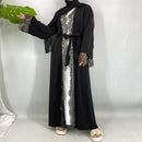 Leena Lace Frill Open Abaya (includes Match Hijab)