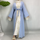 Leena Lace Frill Open Abaya (includes Match Hijab)