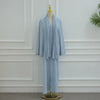Fara Floral Lace Frill Open Abaya (includes Match Hijab)