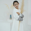 Palestinian Keffiyah Embroidered Open Abaya Cardigan for Girls