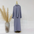 Maternity & Nursing Essential Front-Zip Abaya (with Attached Hijab)