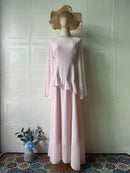 Assymetrical Peplum Ruffle Evening Dress