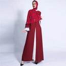 Carine Chiffon Layered Wide Sleeve Open Abaya Dress