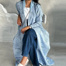 Lara Leafy Textured Open Abaya