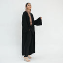 Tasnia Tunic Pants Open Abaya Set (3-Piece Set)
