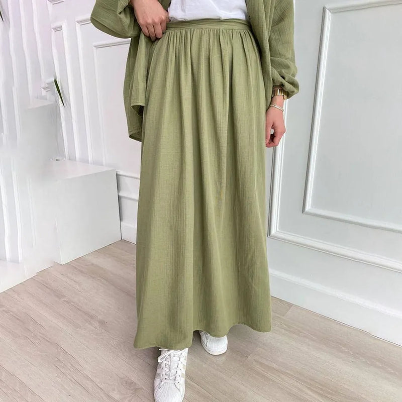 Carina Casual Shirt & Skirt Set