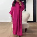 Sparkly Stripe Satin Closed Abaya Dress