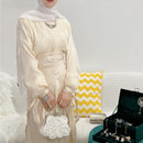 Bow Tie Shiny Satin Wrap Dress Set