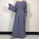 Crepe Open Abaya Set (2-Piece Set)