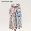 Spring Floral Open Abaya (with Matching Hijab)