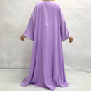 Samira Satin Diamond Embellished Maxi Abaya Set (2 Piece Set)