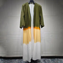 Tasneem Tie Dye Dubai Style Open Abaya Set (2-Piece Set)