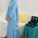 Bow Tie Shiny Satin Wrap Dress Set