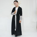 Palestinian Keffiyah Embroidered Open Abaya Cardigan for Girls
