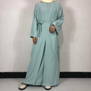Crepe Open Abaya Set (2-Piece Set)
