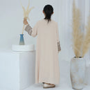 Palestinian Keffiyah Embroidered Open Abaya Cardigan for Girls