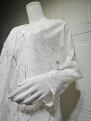 Lara Leafy Textured Open Abaya