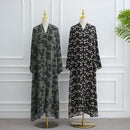 Spring Floral Open Abaya (with Matching Hijab)