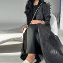 Lara Leafy Textured Open Abaya