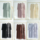 Noor Chiffon Front Ruffle Open Maxi Set (2-Piece Set)