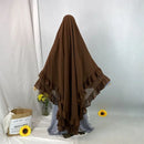 Layered Ruffle Chiffon Maxi Khimar Prayer Dress