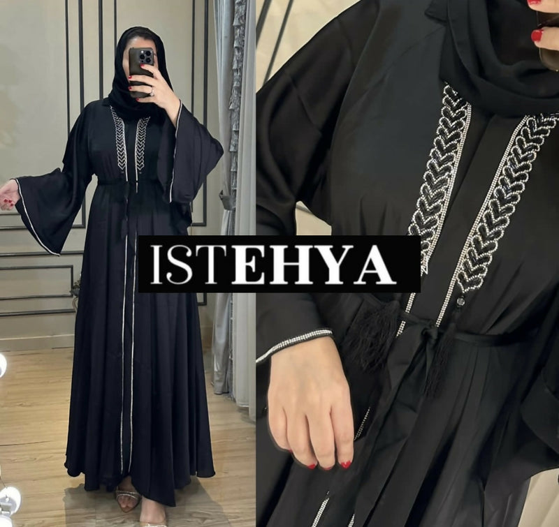 Mirror Work Diamond Abaya UAE