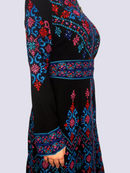 Fatima Color Tatreez Embroidered Palestinian Kaftan Thobe (3 Piece Set)