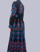 Fatima Color Tatreez Embroidered Palestinian Kaftan Thobe (3 Piece Set)