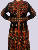 Fatima Color Tatreez Embroidered Palestinian Kaftan Thobe (3 Piece Set)