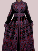 Fatima Color Tatreez Embroidered Palestinian Kaftan Thobe (3 Piece Set)