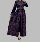 Fatima Color Tatreez Embroidered Palestinian Kaftan Thobe (3 Piece Set)