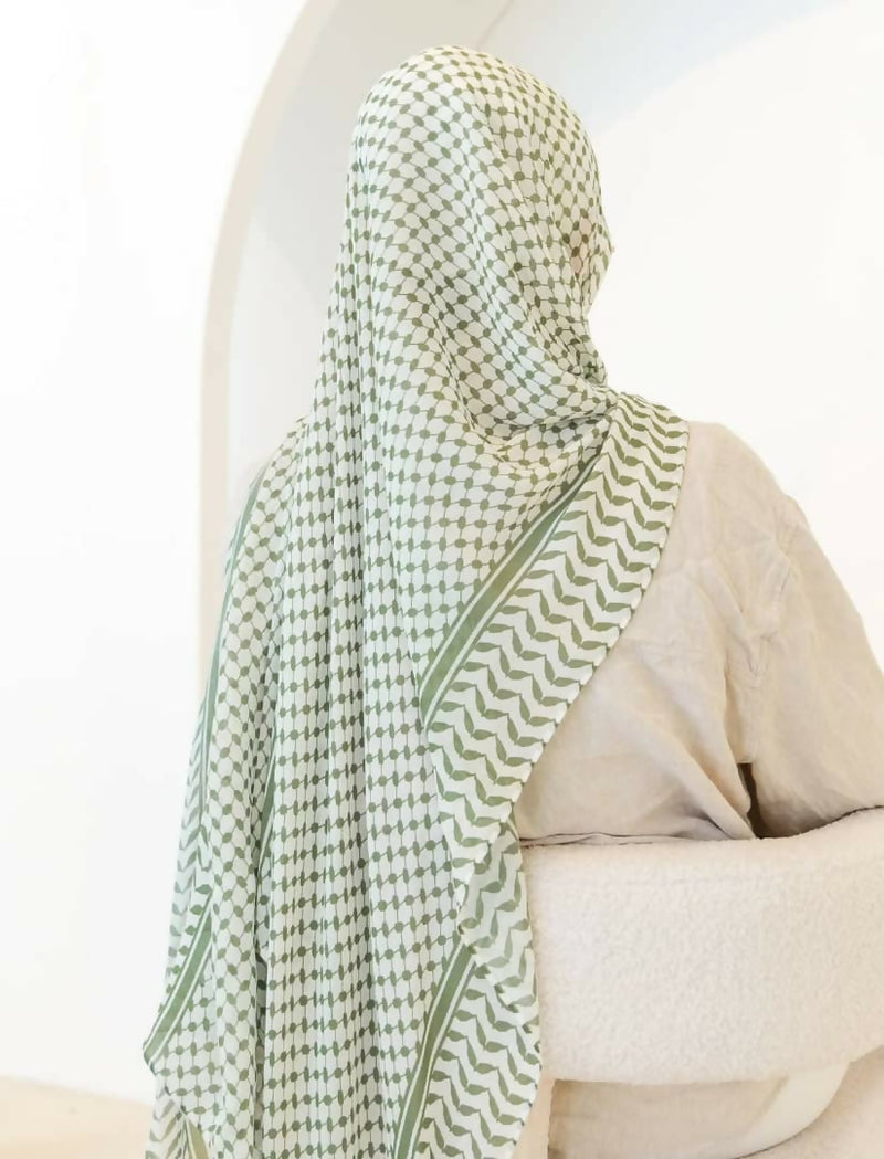 Keffiyah Print Chiffon Hijabs