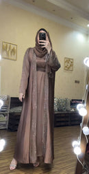 Amal Diamond Beaded Abaya Set
