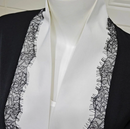 Mona Monochrome Contrast Lace Edge Open Abaya