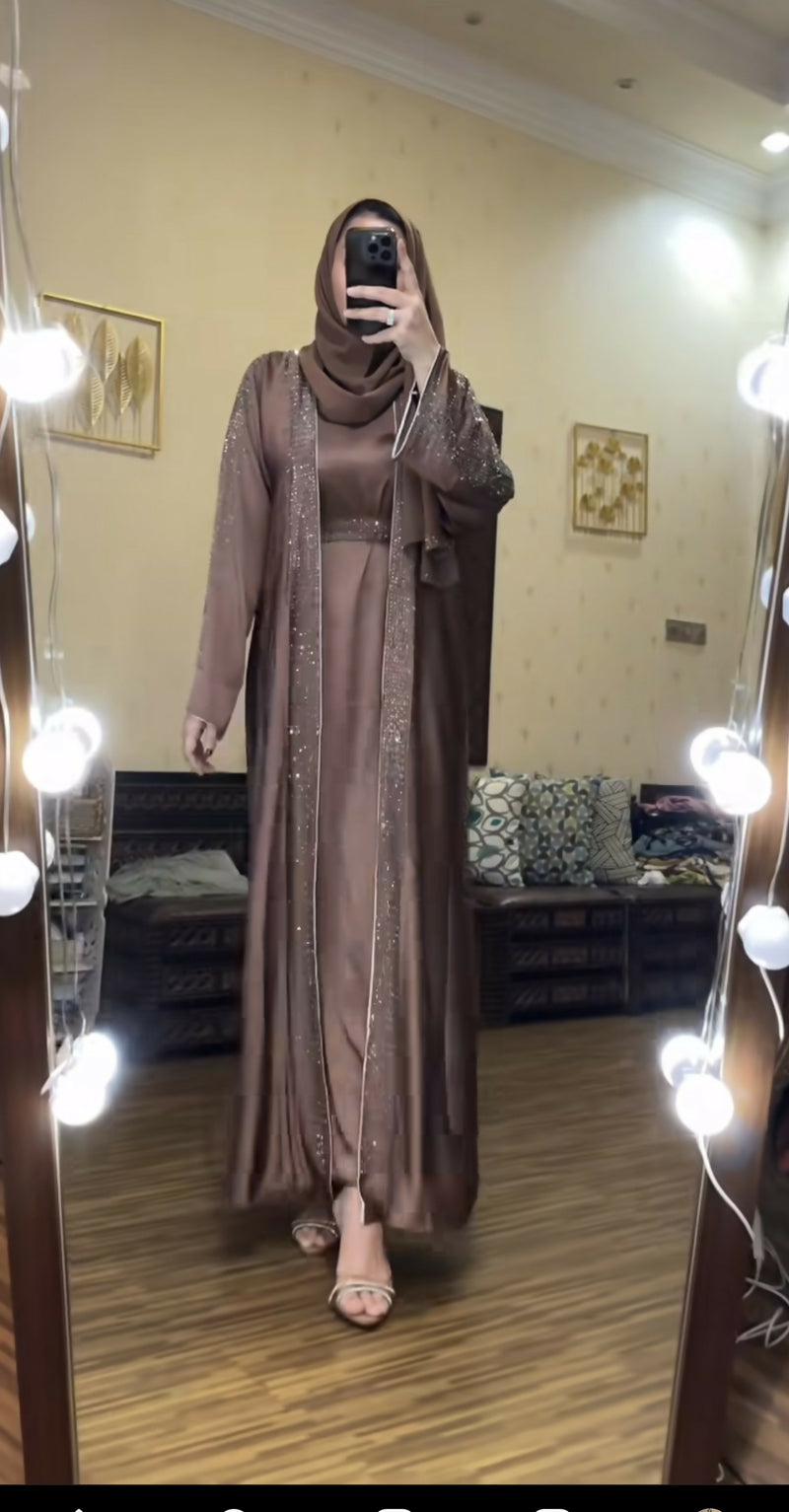 Amal Diamond Beaded Abaya Set