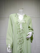 Layali Floral Lace Open Abaya