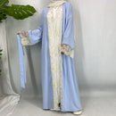 Leena Lace Frill Open Abaya (includes Match Hijab)
