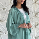 Layali Floral Lace Open Abaya