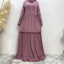 Maternity & Nursing Essential Front Zipper Ruffles Maxi Dress