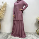 Maternity & Nursing Essential Front Zipper Ruffles Maxi Dress