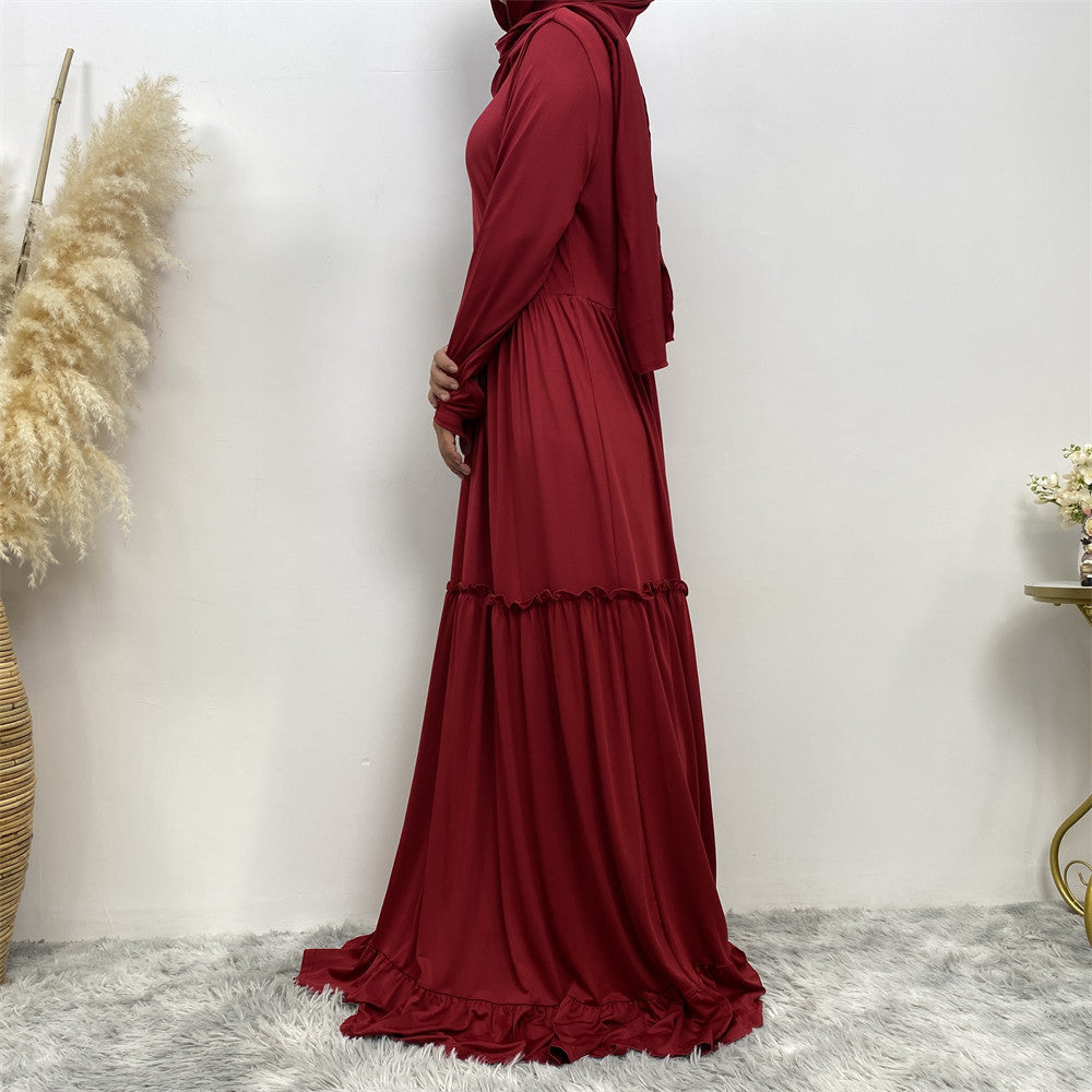 knee length dresses for ladies Maternity & Nursing Essential Front Zipper Ruffles Maxi Dress