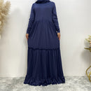 Maternity & Nursing Essential Front Zipper Ruffles Maxi Dress