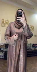 Amal Diamond Beaded Abaya Set