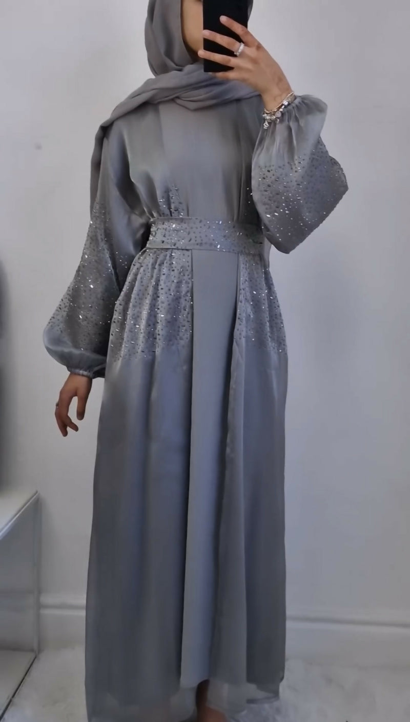 Shimmer Kimono Abaya UAE 2 Colours