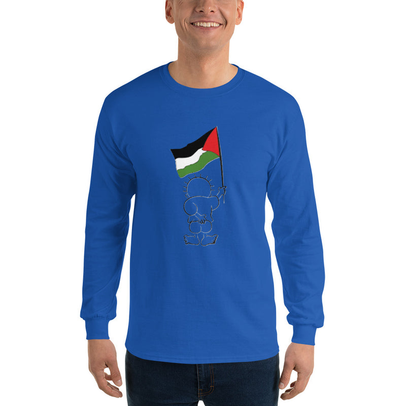 Handala Palestine Printed Unisex Long Sleeve Shirt