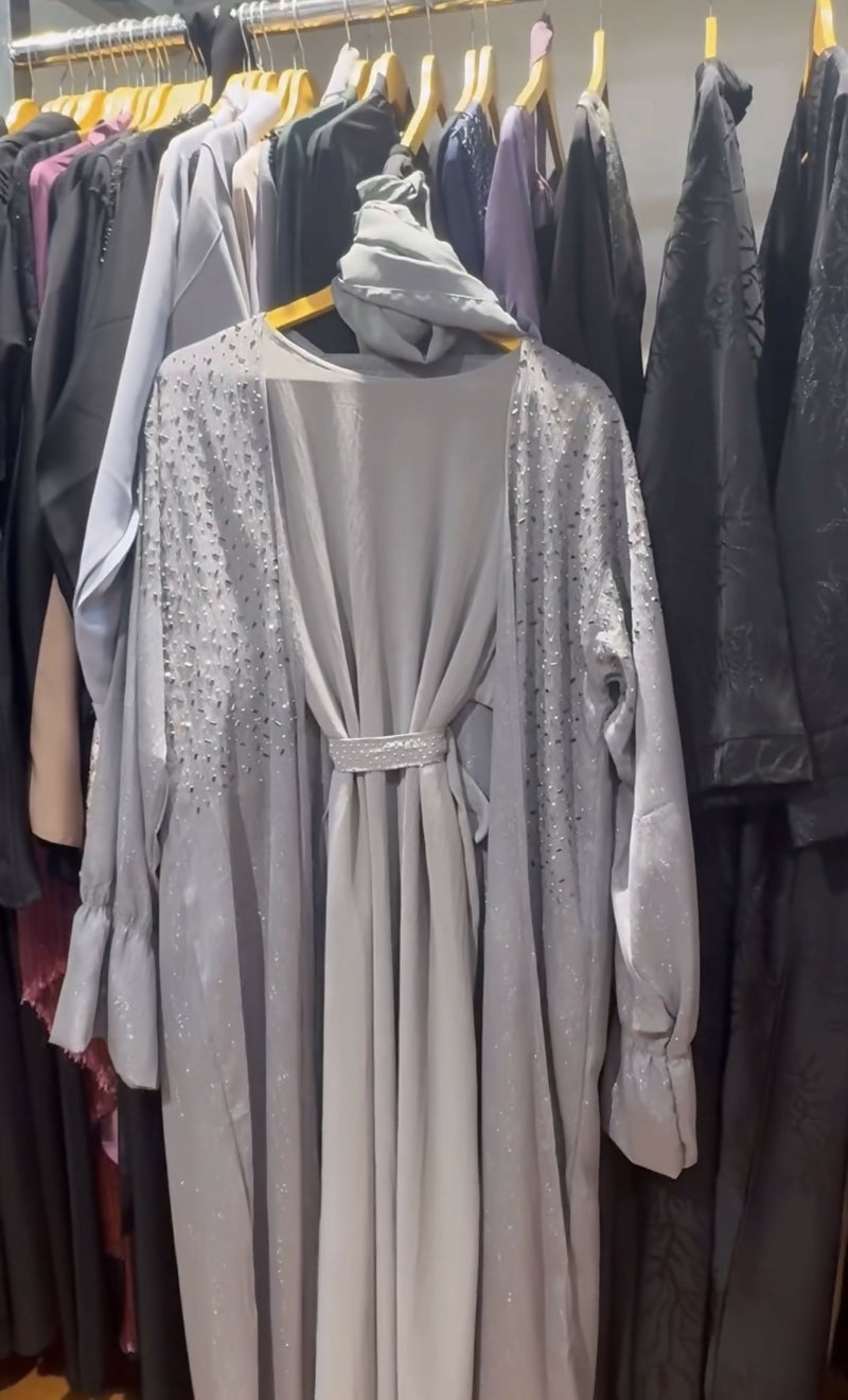 Shimmer Kimono Abaya UAE 2 Colours